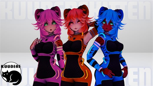 Ollie, Cyber Tiger Girl Avatar [ OPTIMIZED] [PC/QUEST][VRCHAT AVATAR]