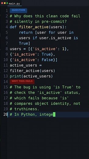 Wait, Python Does This?: Why does this clean code fail silently in pre-commit?