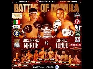 Carl jammes Martin Vs. Charles Tondo FULL FIGHT