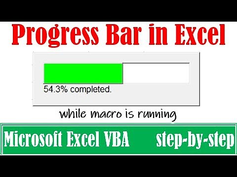 Progress bar while macro is running in Excel