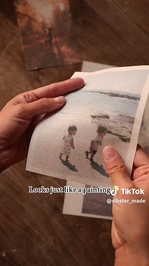 Printing on canvas paper. You’ll notice that one side is white and the...