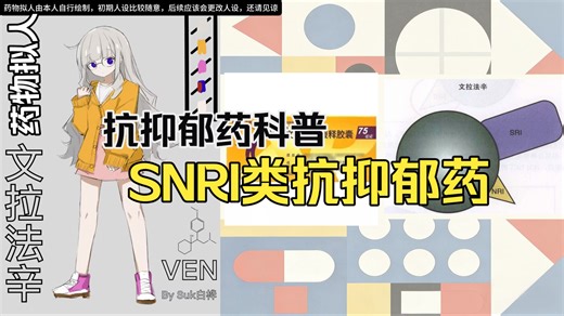 【药物科普/拟人】抗抑郁药:SNRI:文拉法辛/度洛西汀/米那普仑