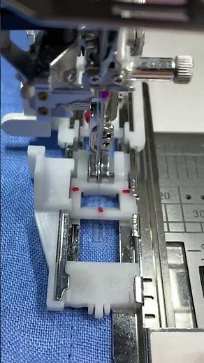 Using the Janome Automatic Buttonhole feature on my #JanomeM7Continental