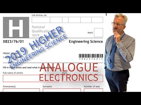 Higher Engineering Science 2019 SQA Exam - Analogue Electronics questions