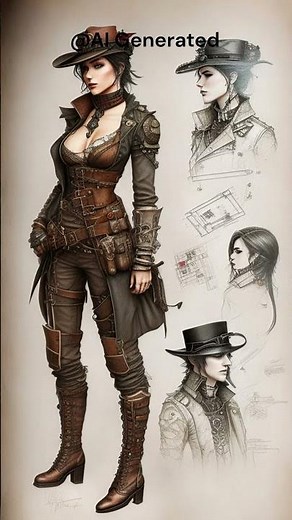 AI-Generated Steampunk Fashion: Gears, Goggles, and Victorian Elegance