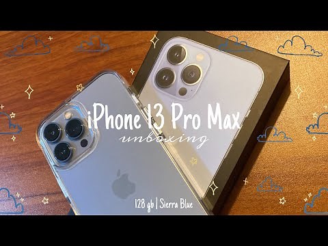 iPhone 13 pro max unboxing & set up ☁️ sierra blue ❄️ 128 gb (philippines)