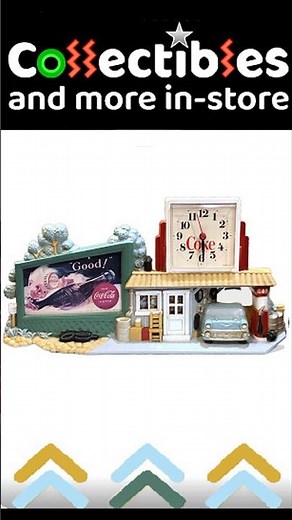 Coca-Cola 3D 1950s Gas Station Wall Clock #cocacola #homedecor #clock