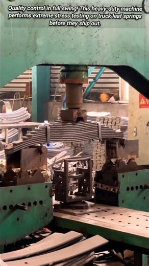Hydraulic Press Performs Final Quality Control on Springs.