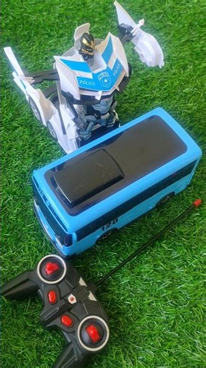 ASMR Unboxing and Testing RC Car Tayo The Little Bus and RC Police Car Robot Transformers Toys