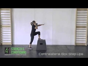 Contralateral Box Step Ups