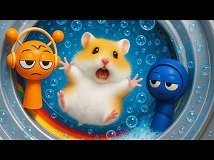 Oh No! Hamster Trapped in the Washing Machine with SPRUNKI!? 😱🌀 | Hammy Haven