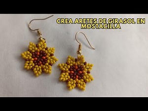 Cómo Hacer Flores en Mostacilla y Aretes Pequeños | Tutorial de Bisutería Creativa
