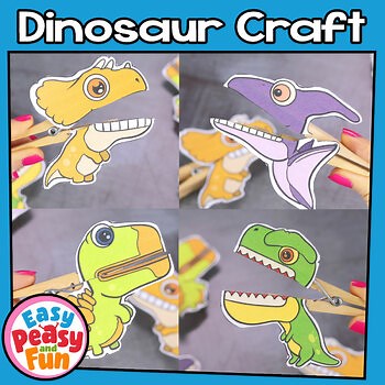 Dinosaur Craft | Clothespin Puppets