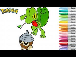 Pokemon Coloring Book Pages Treecko キモリ Seedot タネボー Rainbow Splash rscb Anime Speed Coloring Copic