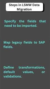 LSMW in SAP Explained | SAP Data Migration #youtubeshorts #shorts #ytshorts #sapfico