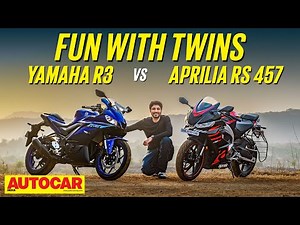 Yamaha R3 vs Aprilia RS 457 - Entry-level sportbike face off | Comparison | Autocar India