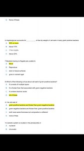Bacteriology MCQs✔ #microbiology Part-1➤ Mycoplasmas lack a cell wall and are therefore resistant to penicillin. A cluster of polar flagella is called lophotrichous. The protein that makes up hook and filaments of flagella is flagellin. Genetic material in prokaryotes is located in the nucleoid. #popular #reelsviralシ #shortsreels #bacteria #MCQs #collected #genomics #laboratory #virus #microbiology @topfans Moon's Microbiology Gamachis Kinfu Ebisa Banti Diardit Maker Nhial Sadiq Waxiir د.باسم كا