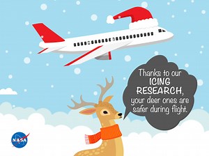 Feeling festive & frosty ❄️ ☃️ Our icing research involves the development of tools and methods for evaluating the growth of ice on aircraft surfaces, as well as its effects on the behavior of aircraft in flight. ✈️ #HappyHolidays 🔗: https://go.nasa.gov/49VXbsA | NASA Aeronautics
