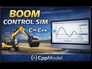 Simulating Excavator Boom Control in C with CppModel