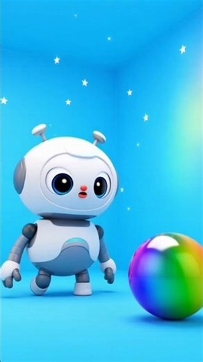 “Cute Robot Playing with Colors 🤖🌈 | Fun Kids Satisfying Video”