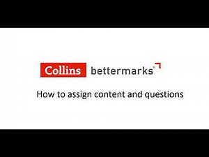 Bettermarks - How to assign content and questions