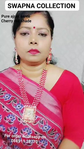 Pure Ajrak saree SWAPNA collection Our happy client is our identity For order WhatsApp on 8851128770 Special collection For Daj and Vari Pure silk saree with zari weaving also available COD AVAILABLE #cotton #cottonsaree #handloomsarees #banarsisaree #TantBanarasi #banarsisaree #onlinesareeshopping #viral #trending #indiansaree #baluchurisaree #indiansareesonline #silk #SWAPNACOLLECTION #saree #trendingsarees Kanimozhi Karunanidhi Kalvakuntla Kavitha Kanchan Patel Nisha Jain Seema Srivastava #aj