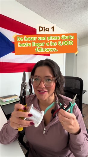 ✨Dia 1✨ De hacer una pieza diaria hasta llegar a los 6,000 followers. 💚🫶🏻 #dia1 #chellenge #artesanal #puertorico #joyeriaartesanal