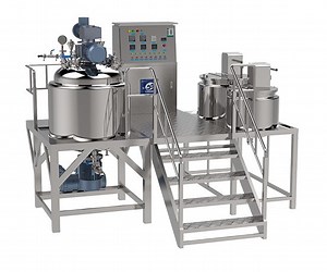 [Hot Item] Cosmetic Lotion Cream Jacketed Mixing Tank Equipment High Shear Vacuum Emulsifier Mixer Homogenizer with Agitator