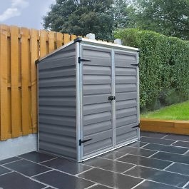 Palram - Canopia 4' x 3' Voyager Pent Grey Storage Shed