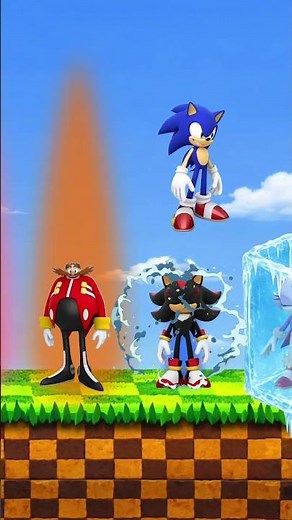 Sonic Hedgehog Plays Music Fire and Ice Rainbow #animation #sonic #funny #gaming #minecraft