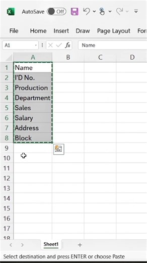 Transpose Function of Excel#excel #exceltips #exceltricks