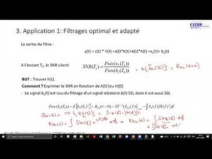 Processus Aléatoires 4 - Filtrage optimal + Filtrage adapté - Démo sous Python : Filt.Adapté