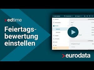 Time Tracking - Public Holiday Assessment in edtime / edtime PLUS