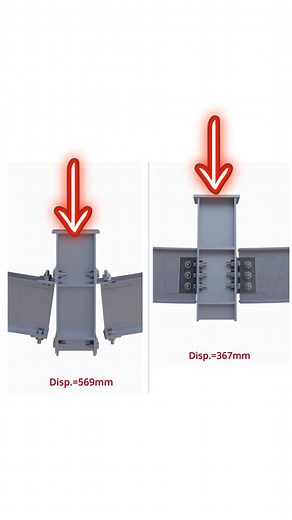 Structural Engineering Made Easy on Instagram‎: "credit: @pro_level_civil_engineering Beam-to-column steel connections test. Part 1 (Two speciments evaluated out of seven).The provided information pertains to experimental test programme of seven types of bolted steel connections with focus on progressive collapse using the alternative path method. This involves selectively removing key load-bearing components and re-analyzing the remaining structure under load. This post analyses two specimens (