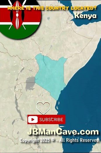 Where is KENYA Located in the WORLD? JBManCave.com #Shorts