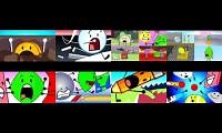 Mix of 8 videos from youtube : all BFDI played at once