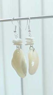 DIY ✨ Mother-of-Pearl Shell Earrings | Satisfying Jewelry Making #slowcraft #asmrcraft #handmade