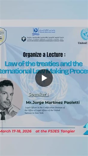 UN Codification Division Event on Law of Treaties International Law-Making Process | Pr. Mohcine Karzazi posted on the topic | LinkedIn