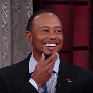 Tiger Woods tells Stephen Colbert he spent eight hours a day playing video games, and that it took over three months to grow his beard