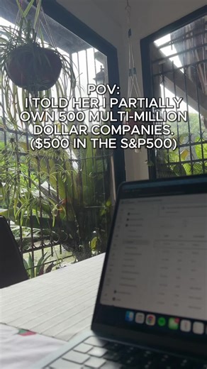 Not gonna lie this is my favorite flex 😂 $500 in an S&P 500 fund = you owning a tiny piece of 500 huge companies. Start small. Stay consistent. Like, follow, and share for more money tips! #investing #SP500 #indexfunds #personalfinance #financialliteracy