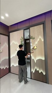 No-Drill Honeycomb Door Hack 🚀 #NoDrillDoor #SpaceDivider #HomeHack
