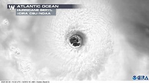 70K views · 891 reactions | Check out the impressively clear eye of Category4 HurricaneBeryl  Beryl became the first Cat 4 hurricane in the month of June! | WeatherNation | Facebook