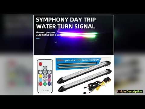 2pcs RGB LED Turning Signal Strip DRL Daytime running lights polychrome Flashing Light Decorative l