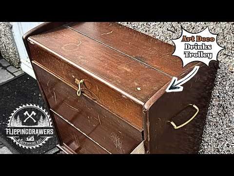 Unique Art Deco Drinks Trolley Restoration