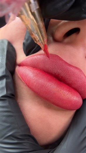 BAY AREA PMU•SKIN•LIP BLUSH•TRAINER on Instagram: "Her lippies are everything @swisscolor.russia Passion Rose, Ruby Red ❤️ #lipblush#lips#pmu#viral#brows#macro#foryou#explore#exploretheglobe#superbowl"