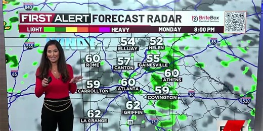 First Alert Forecast: Heavy downpours, damaging wind gusts prompt First Alert Weather Day Tuesday