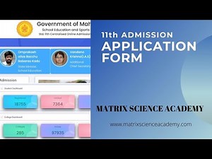 11th Admission Round 1 | Application Form Filling Process | Matrix Science Academy