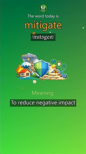 Mitigate: Meaning + Pronunciation | Learn English Vocabulary 📚