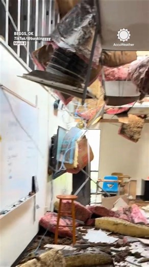 Oklahoma Classroom Destroyed After the Storm Hit