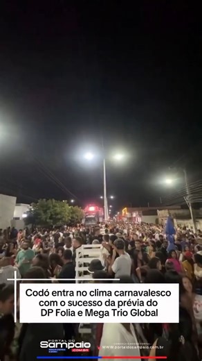 MARCO SILVA NOTÍCIAS on Instagram: "A cidade de Codó deu o pontapé inicial nas festividades momescas em grande estilo. Na noite deste sábado (24), a prévia do Bloquinho de Carnaval DP Folia reuniu uma multidão de codoenses e visitantes, transformando as ruas em um verdadeiro corredor da alegria. O evento serviu como um “esquenta” oficial, elevando a expectativa para os dias oficiais de folia. Atrações e Animação A festa foi marcada pelo ritmo contagiante e pela diversidade musical. No comando do